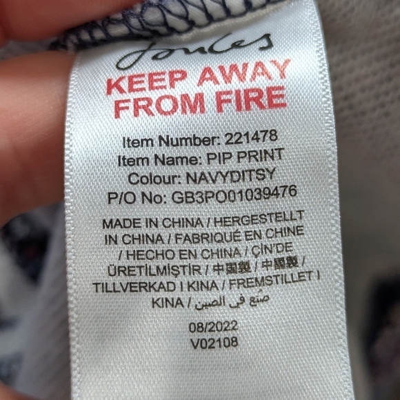 Joules Fairdale pink blue ditsy floral 1/3 zip pullover sweatshirt 6 - Picture 9 of 10